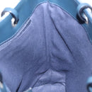 BURBERRY Nova Check Tote Bag Canvas Navy Silver Auth ac3310-17