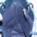 BURBERRY Nova Check Tote Bag Canvas Navy Silver Auth ac3310-18