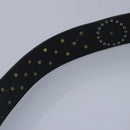 Gianni Versace Belt Leather metal 9.8"""""""" Black Gold Silver Auth ac3322-12