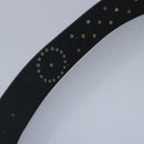 Gianni Versace Belt Leather metal 9.8"""""""" Black Gold Silver Auth ac3322-13