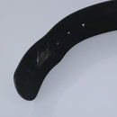 Gianni Versace Belt Leather metal 9.8"""""""" Black Gold Silver Auth ac3322-14
