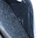 BURBERRY Clutch Bag Leather Black Gold Auth ac3326-12