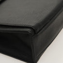 BURBERRY Clutch Bag Leather Black Gold Auth ac3326-7