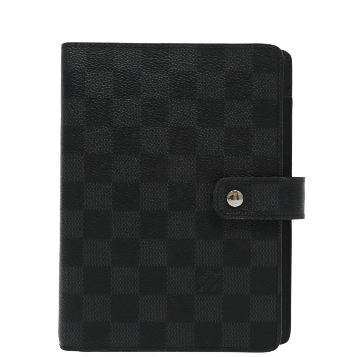 LOUIS VUITTON Damier Graphite Agenda MM Day Planner Cover R20242 LV Auth ac3334