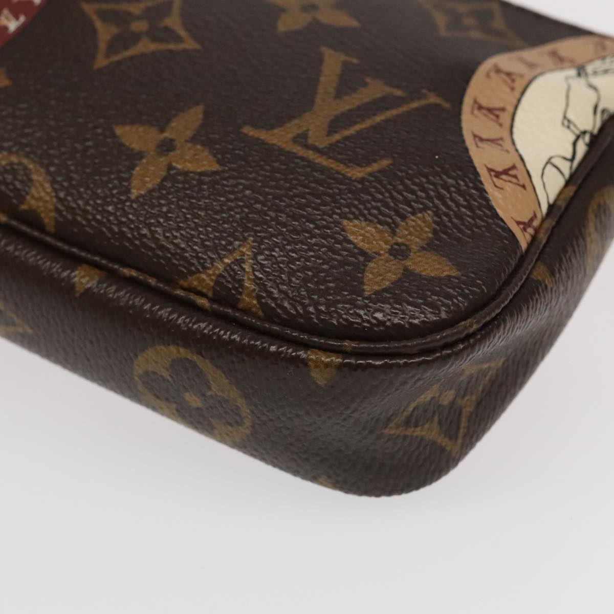 LOUIS VUITTON Monogram Patch Mini Pochette Accessoires Pouch M95804 Auth ac3340