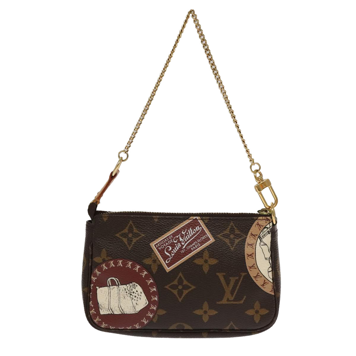 LOUIS VUITTON Monogram Patch Mini Pochette Accessoires Pouch M95804 Auth ac3340 - 0