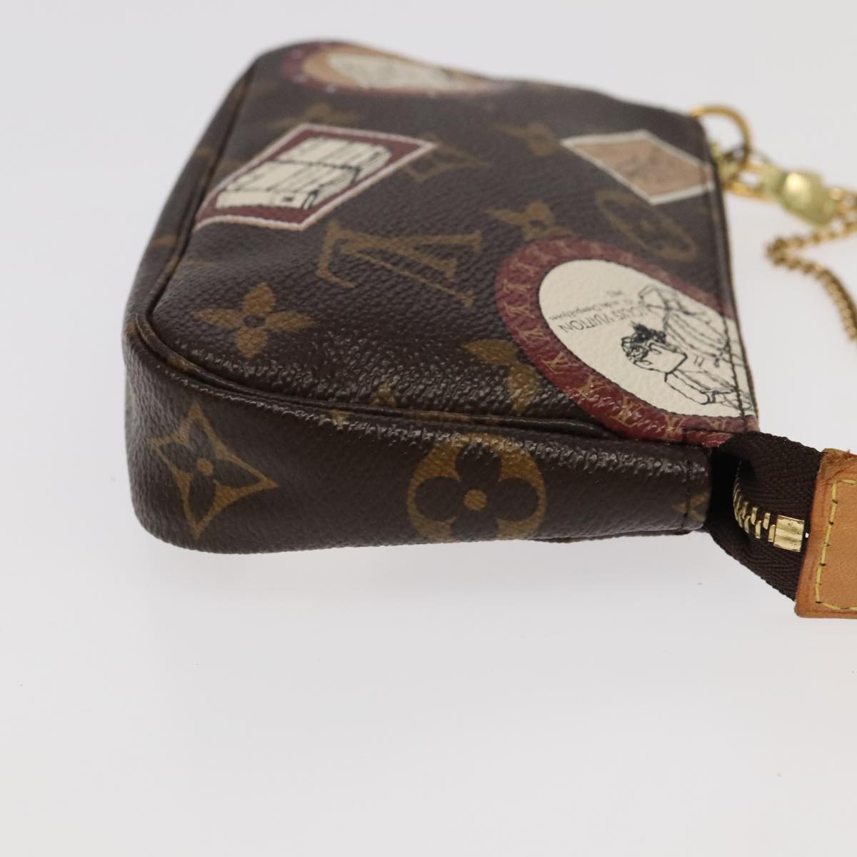 LOUIS VUITTON Monogram Patch Mini Pochette Accessoires Pouch M95804 Auth ac3340