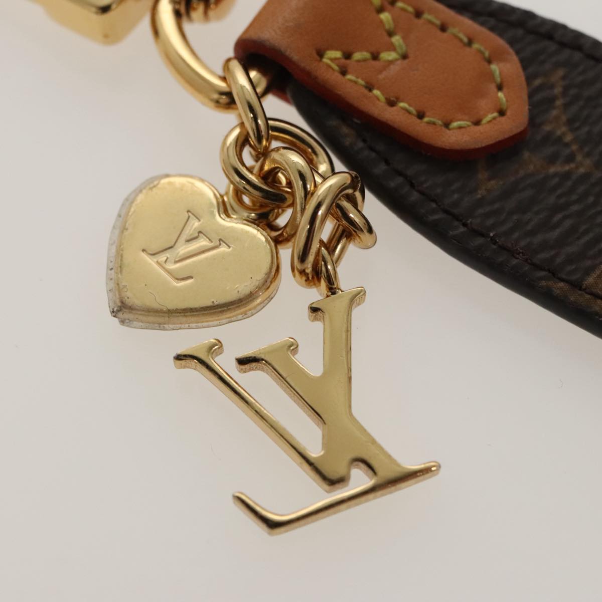 LOUIS VUITTON Monogram LV Cherished Key Holder M01184 LV Auth ac3346