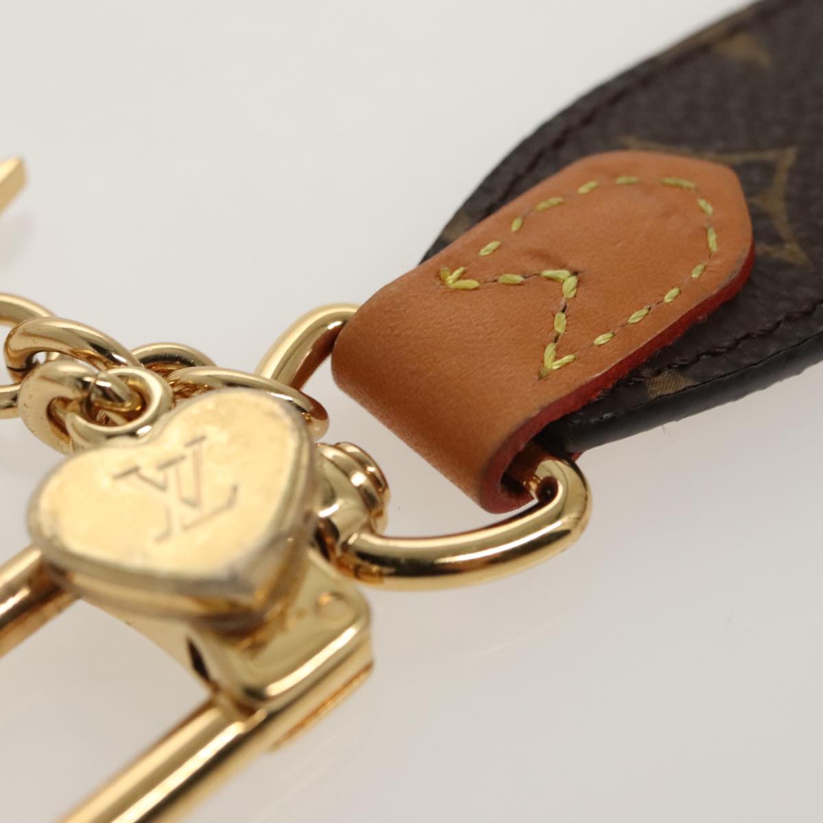 LOUIS VUITTON Monogram LV Cherished Key Holder M01184 LV Auth ac3346