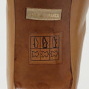 CHANEL High Heels Leather Beige Brown CC Auth ac3348-11