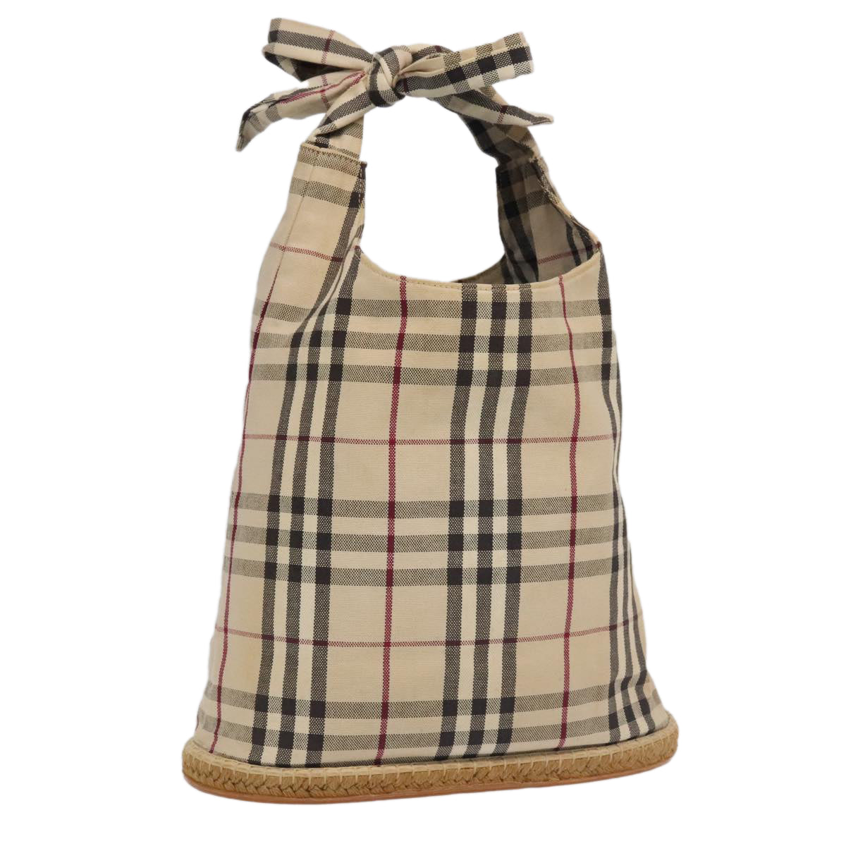 BURBERRY Nova Check Shoulder Bag Beige Auth ac3358