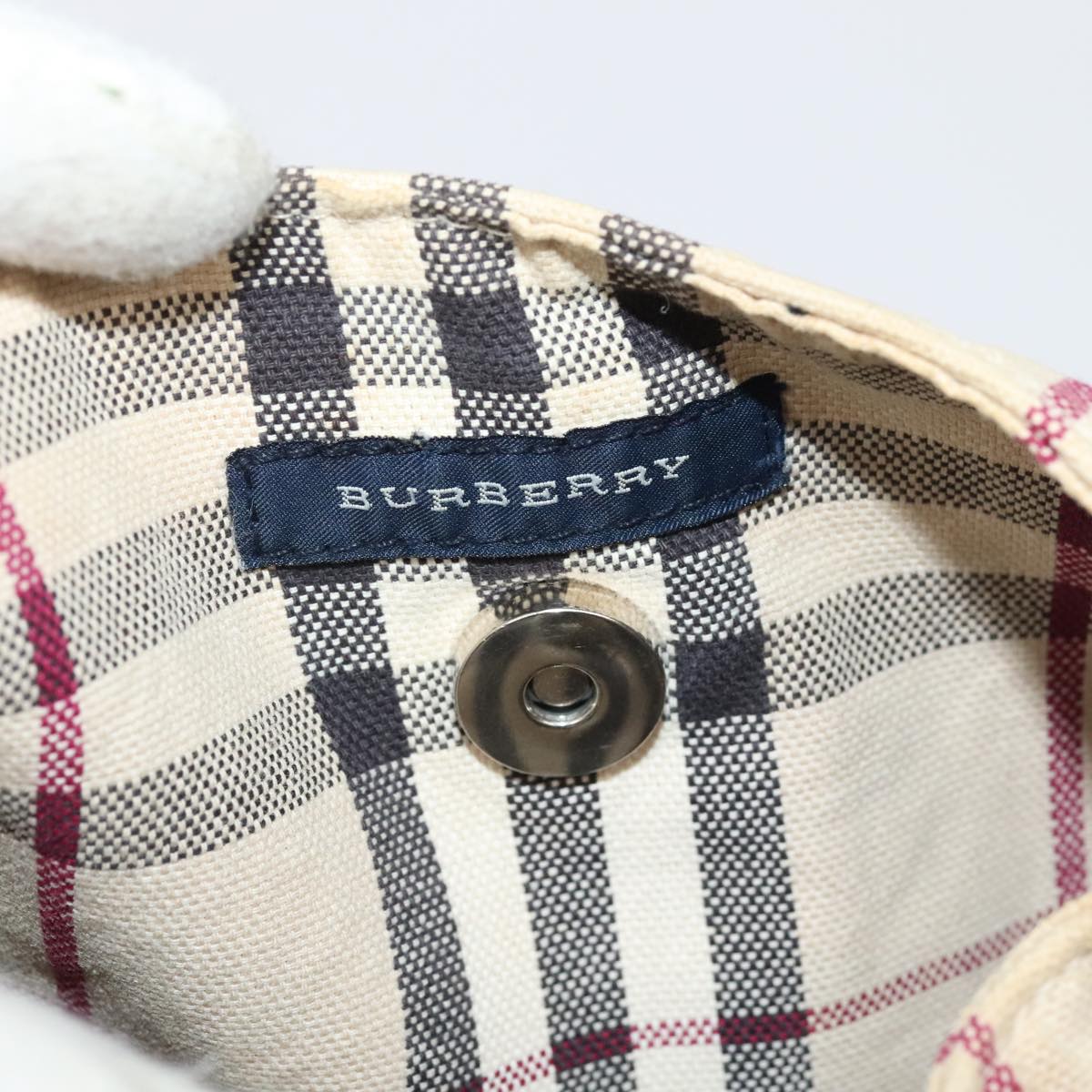 BURBERRY Nova Check Shoulder Bag Beige Auth ac3358