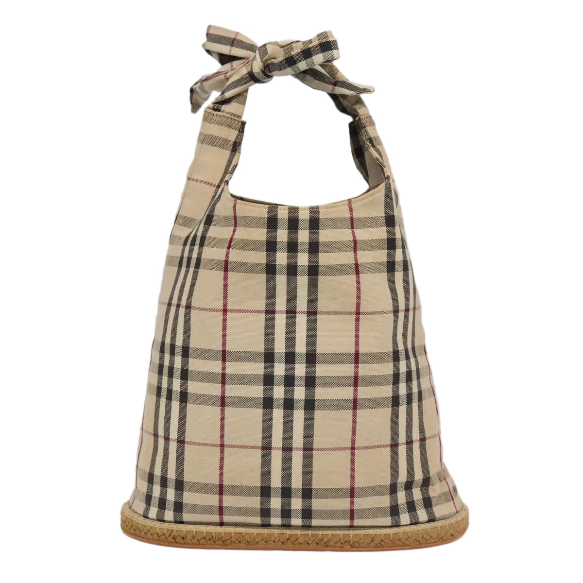 BURBERRY Nova Check Shoulder Bag Beige Auth ac3358