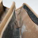 Christian Dior Honeycomb Canvas Hand Bag PVC Black Beige Auth ac3364-23