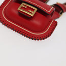 FENDI AirPods case Pouch Leather Red Auth ac3375V-14