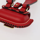 FENDI AirPods case Pouch Leather Red Auth ac3375V-16