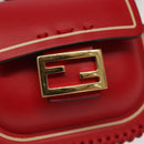 FENDI AirPods case Pouch Leather Red Auth ac3375V-10