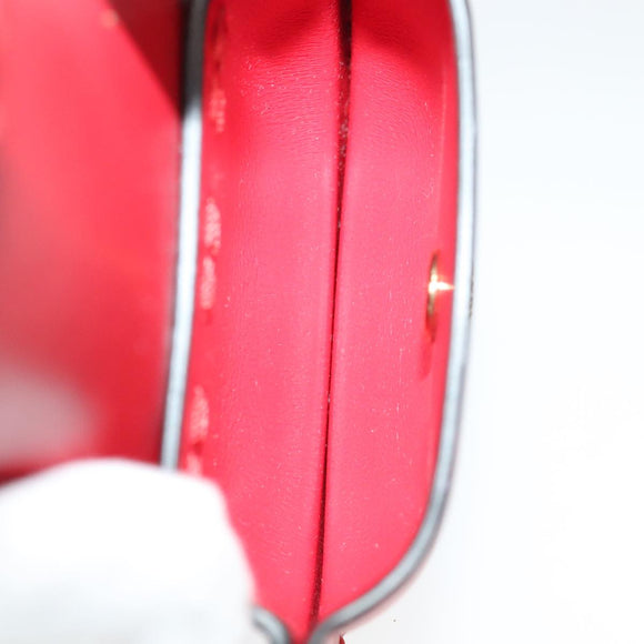 FENDI AirPods case Pouch Leather Red Auth ac3375V