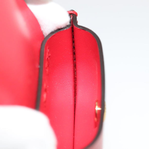 FENDI AirPods case Pouch Leather Red Auth ac3375V