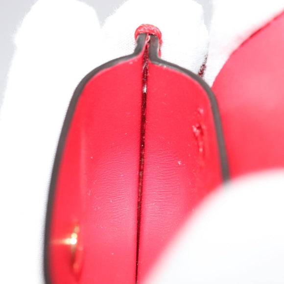 FENDI AirPods case Pouch Leather Red Auth ac3375V