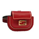 FENDI AirPods case Pouch Leather Red Auth ac3375V-1