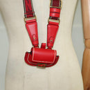 FENDI AirPods case Pouch Leather Red Auth ac3375V-20