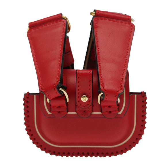 FENDI AirPods case Pouch Leather Red Auth ac3375V