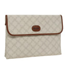 BALLY Clutch Bag PVC White Auth ac3387-1