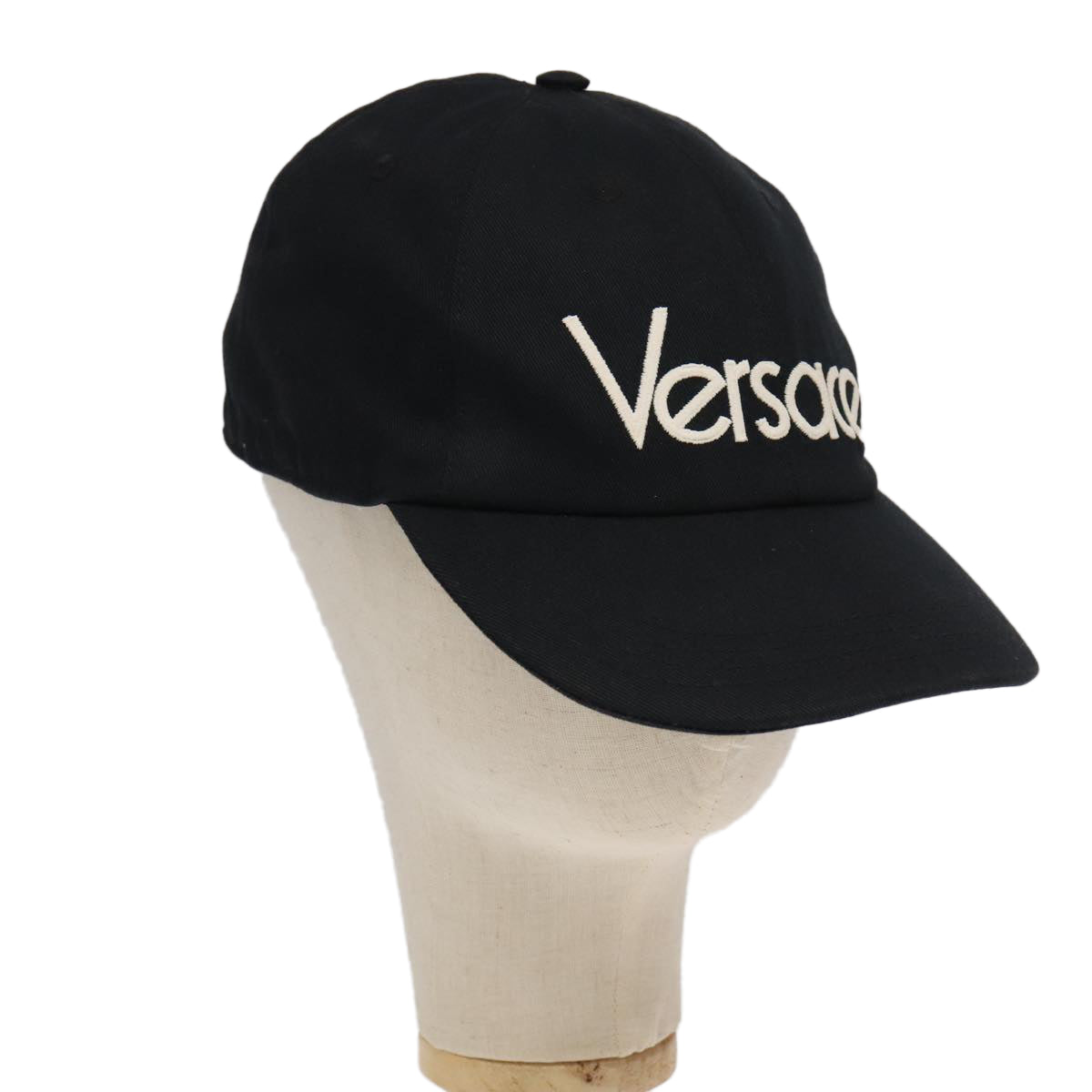 VERSACE Cap cotton Black Auth ac3393