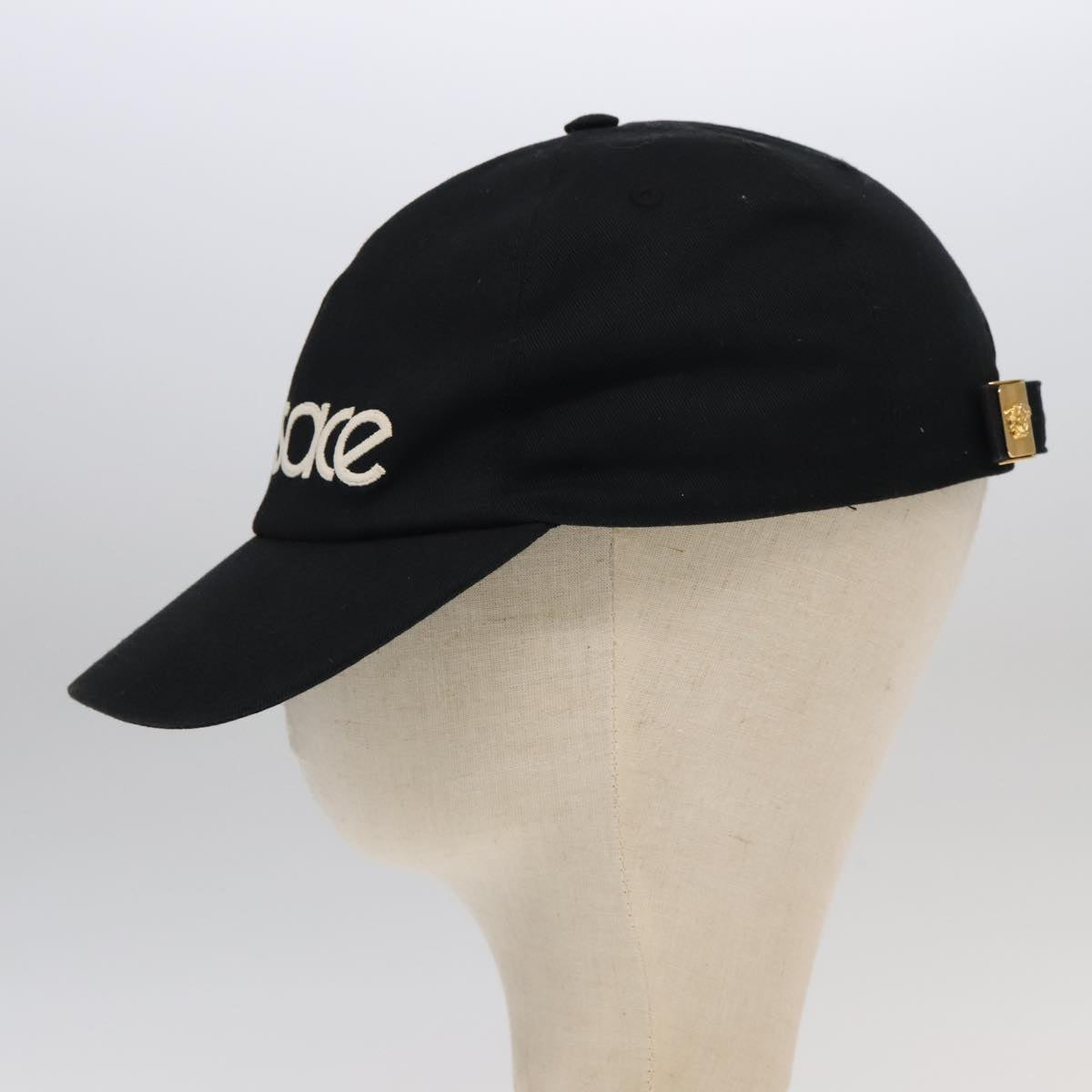 VERSACE Cap cotton Black Auth ac3393