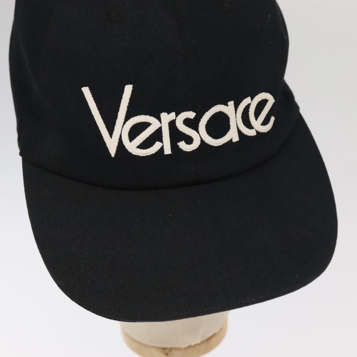 VERSACE Cap cotton Black Auth ac3393