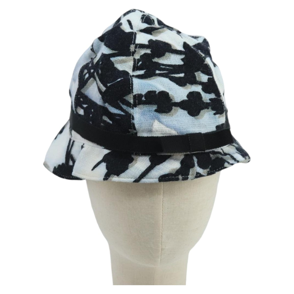 PRADA Bucket hat Hat cotton M White Light Blue Auth ac3394