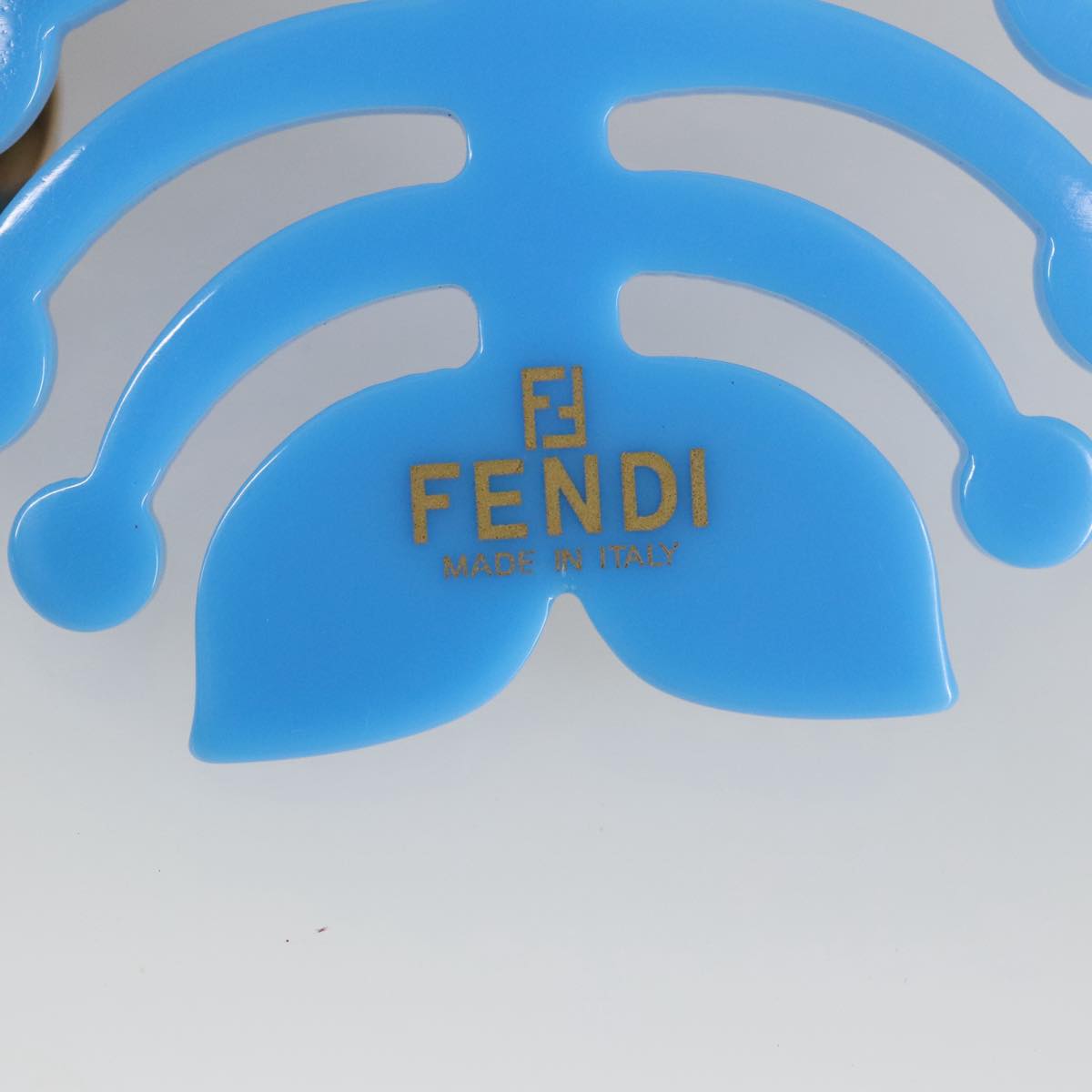 FENDI Key Holder plastic Blue Auth ac3395