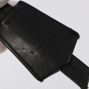 LOUIS VUITTON Cloche Cle Charm Leather Black Silver M68020 LV Auth ac3402-14