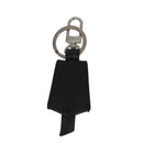 LOUIS VUITTON Cloche Cle Charm Leather Black Silver M68020 LV Auth ac3402-2