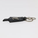 LOUIS VUITTON Cloche Cle Charm Leather Black Silver M68020 LV Auth ac3402-3