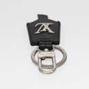 LOUIS VUITTON Cloche Cle Charm Leather Black Silver M68020 LV Auth ac3402-5