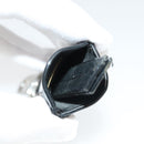 LOUIS VUITTON Cloche Cle Charm Leather Black Silver M68020 LV Auth ac3402-8