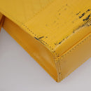Gianni Versace Clutch Bag Leather Yellow Gold Auth ac3403-16