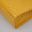 Gianni Versace Clutch Bag Leather Yellow Gold Auth ac3403-19