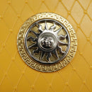 Gianni Versace Clutch Bag Leather Yellow Gold Auth ac3403-21