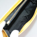 Gianni Versace Clutch Bag Leather Yellow Gold Auth ac3403-10