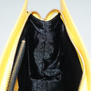 Gianni Versace Clutch Bag Leather Yellow Gold Auth ac3403-24