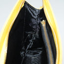 Gianni Versace Clutch Bag Leather Yellow Gold Auth ac3403-25