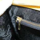 Gianni Versace Clutch Bag Leather Yellow Gold Auth ac3403-26