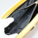 Gianni Versace Clutch Bag Leather Yellow Gold Auth ac3403-27