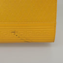 Gianni Versace Clutch Bag Leather Yellow Gold Auth ac3403-14