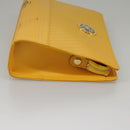Gianni Versace Clutch Bag Leather Yellow Gold Auth ac3403-6