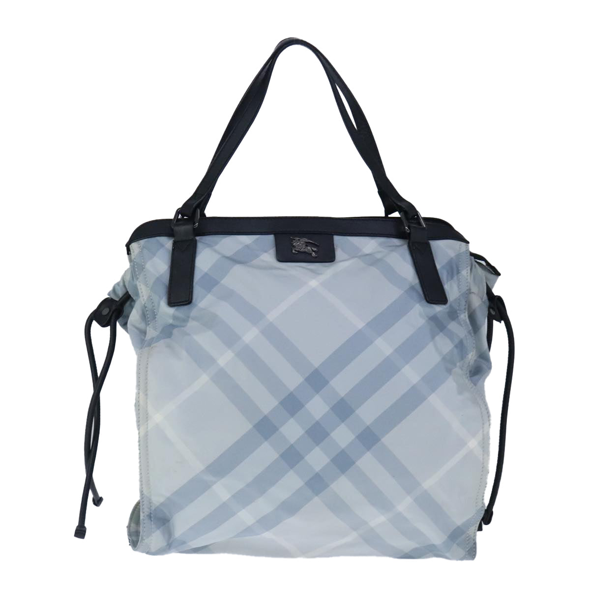 BURBERRY Nova Check Tote Bag Nylon Light Blue Auth ac3406 - 0