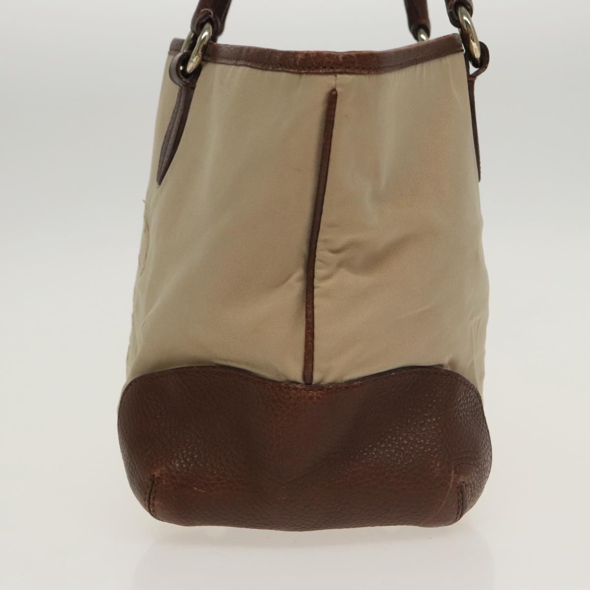 BURBERRY Tote Bag Canvas Beige Brown Auth ac3408